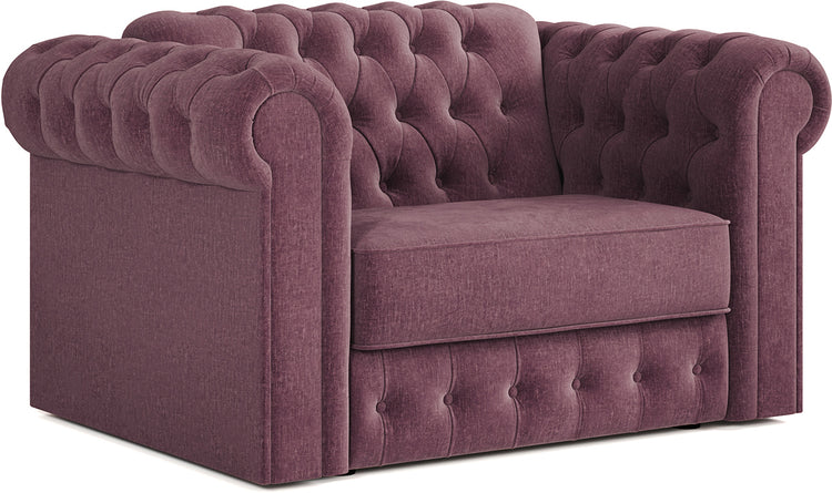 Jay-Be Chesterfield Snuggler with Deep e-Sprung™ Mattress CosyChenille-Mauve-Better Bed Company