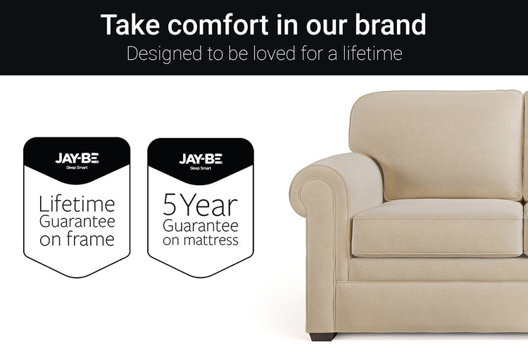 Jay-Be Heritage 2 Seater Sofa Bed with e-Pocket Mattress Guarantee-Better Bed Company