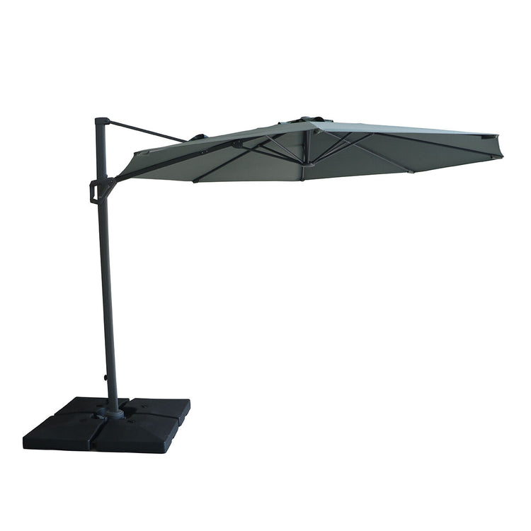 Maze Helios 3m Round Rotating Cantilever Parasol Green-Better Bed Company