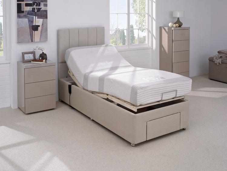 MiBed Cool Gel Ultra Adjustable Bed Up At Top And Headboard-Better Bed Company