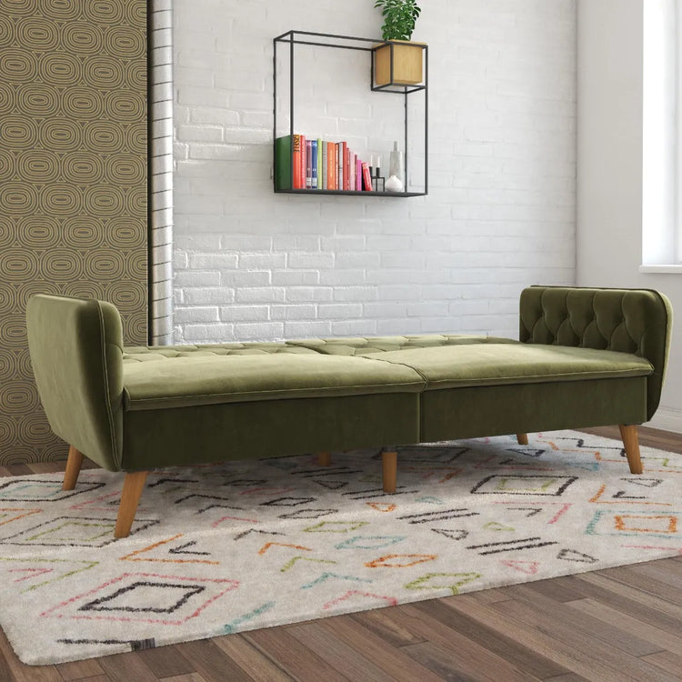 Novogratz Tallulah Memory Foam Futon Green-Better Bed Company