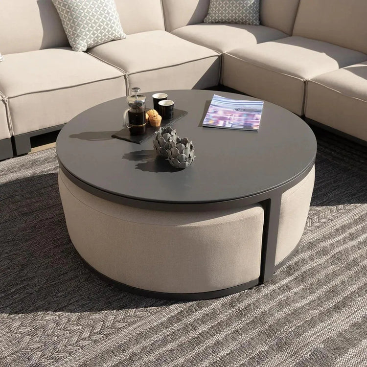 Maze Ibiza Medium Corner Sofa Set With Square Coffee Table