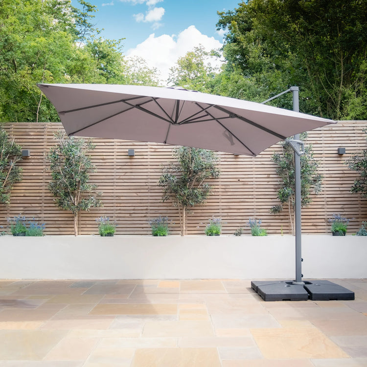 Maze Helios 3m x 3m Square Rotating Cantilever Parasol-Better Bed Company