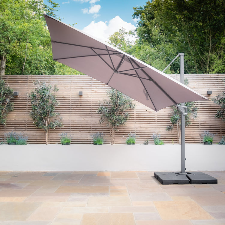 Maze Helios 3m x 3m Square Rotating Cantilever Parasol Curve-Better Bed Company