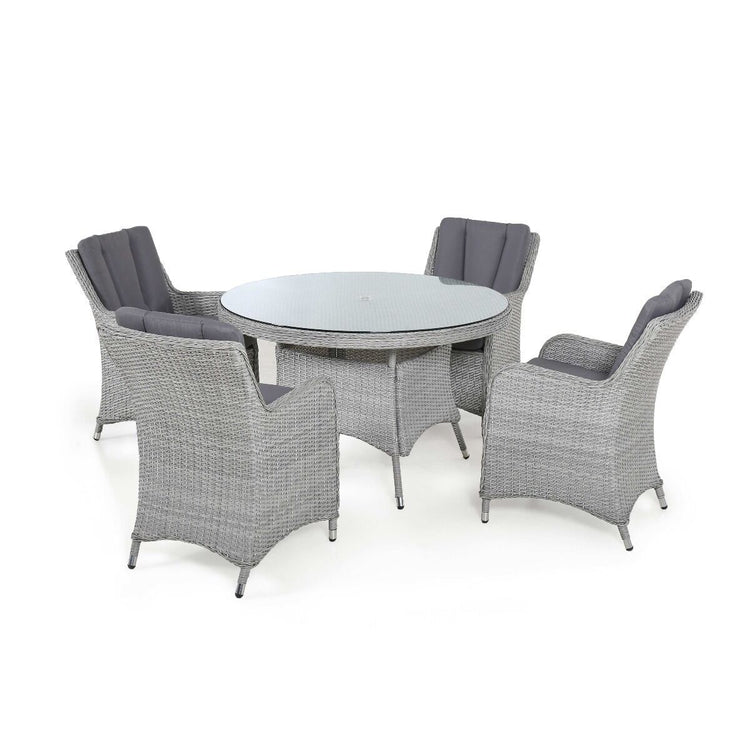 Maze Ascot 4 Seat Round Dining Set-Better Bed Company