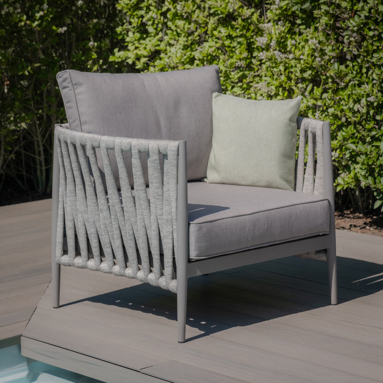 Maze Milan Rope Weave Small Corner With 2 Armchairs