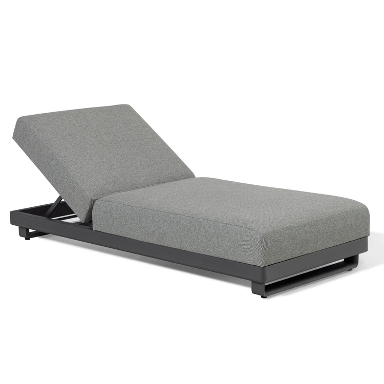 Maze Outdoor Fabric Ibiza Sunlounger Grey-Better Bed Company