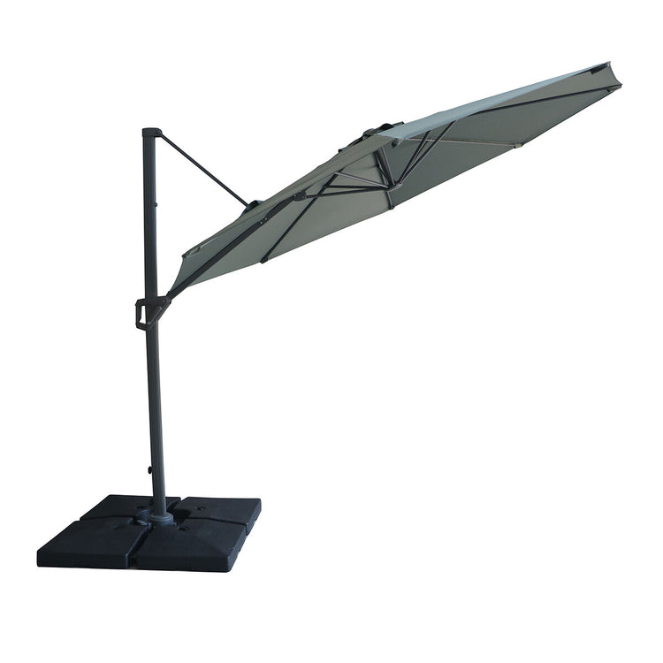 Maze Helios 3m Round Rotating Cantilever Parasol Green-Better Bed Company