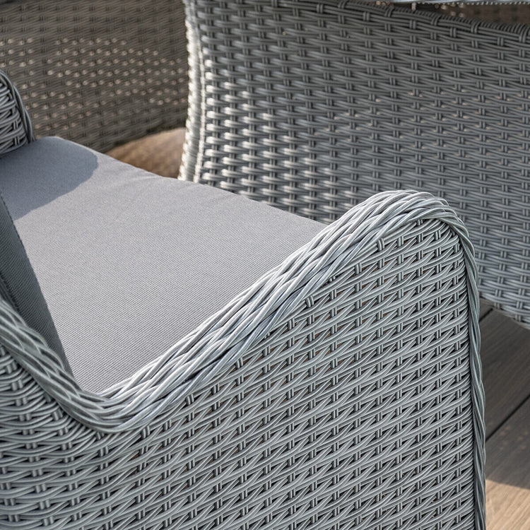 Maze Ascot 4 Seat Round Dining Set Chair Closeup-Better Bed Company