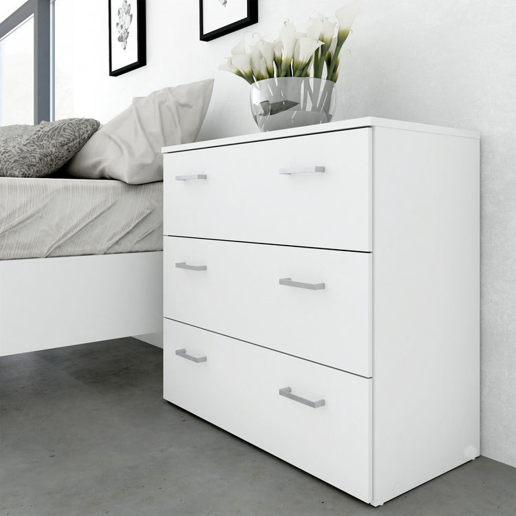 Furniture To Go Space Chest of 3 Drawers White-Better Bed Company