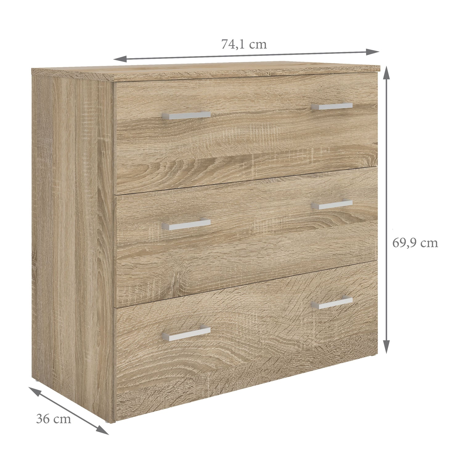 Furniture To Go Space Chest of 3 Drawers Dimensions-Better Bed Company