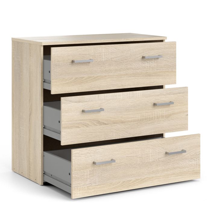 Furniture To Go Space Chest of 3 Drawers Oak Drawers Open-Better Bed Company