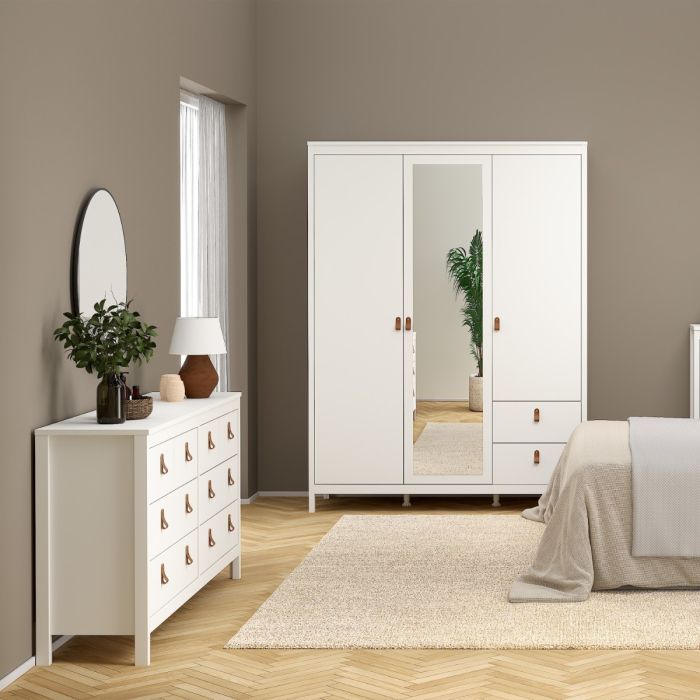 Furniture To Go Barcelona Double Dresser 4+4 Drawers White Bedroom Set-Better Bed Company