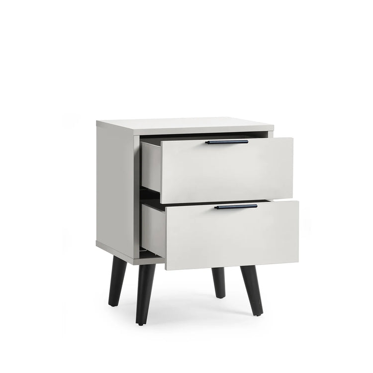 Julian Bowen Alba 2 Drawer Bedside-Grey-Better Bed Company