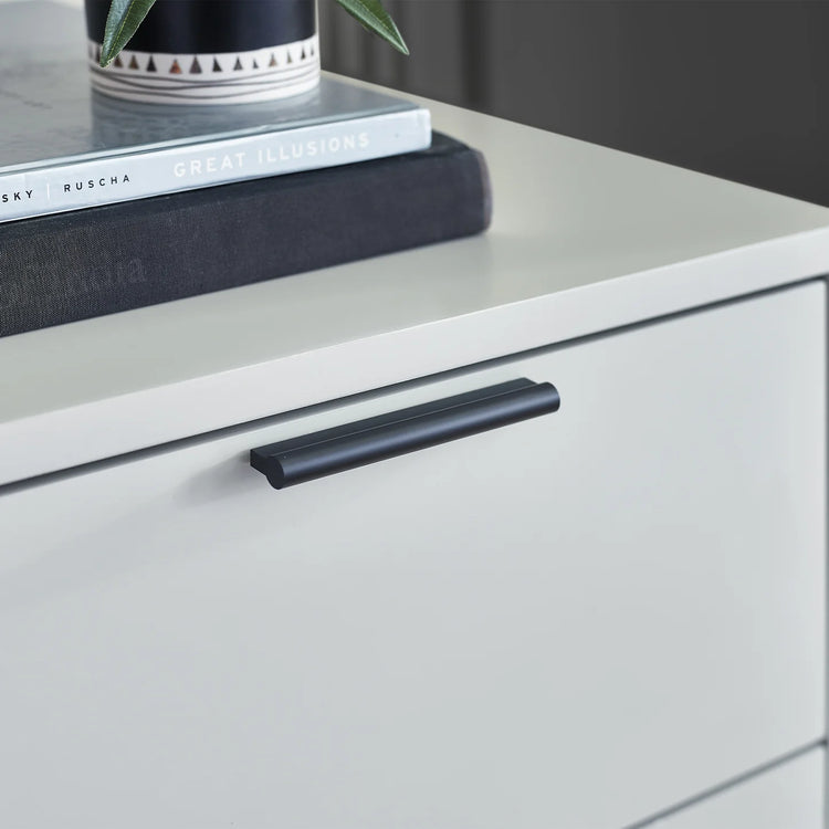 Julian Bowen Alba 2 Drawer Bedside-Grey-Better Bed Company