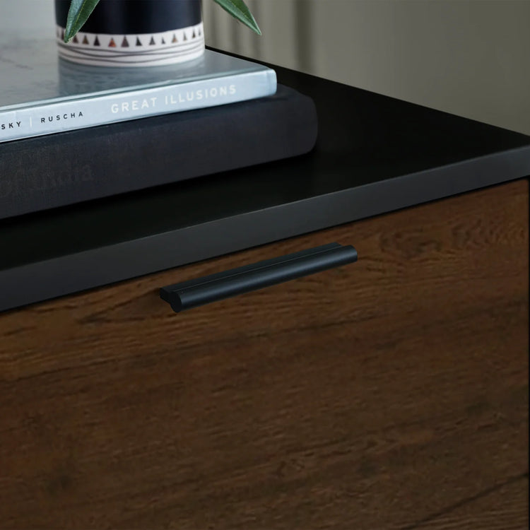 Julian Bowen Alba 2 Drawer Bedside-Walnut-Better Bed Company