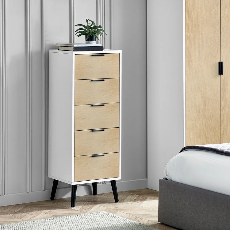 Julian Bowen Alba 5 Drawer Chest-Better Bed Company