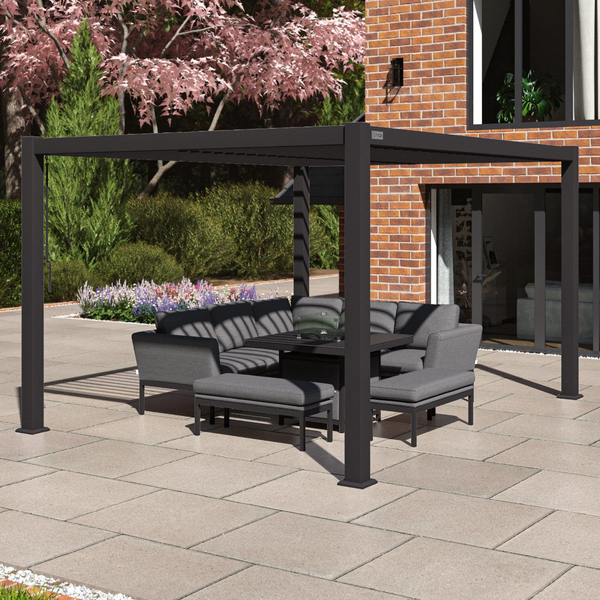 SALE Maze Como Pergola Aluminium Rectangular 3Mx4M Frame Only