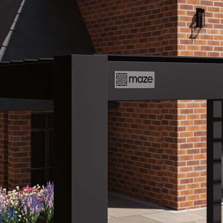 Maze Como Pergola Aluminium 78x40 Frame Only Maze Badge-Better Bed Company