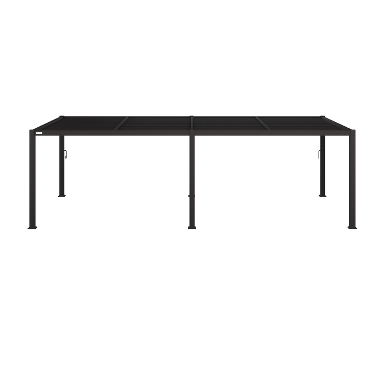 Maze Como Pergola Aluminium 78x40 Frame Only With White Background From Front-Better Bed Company