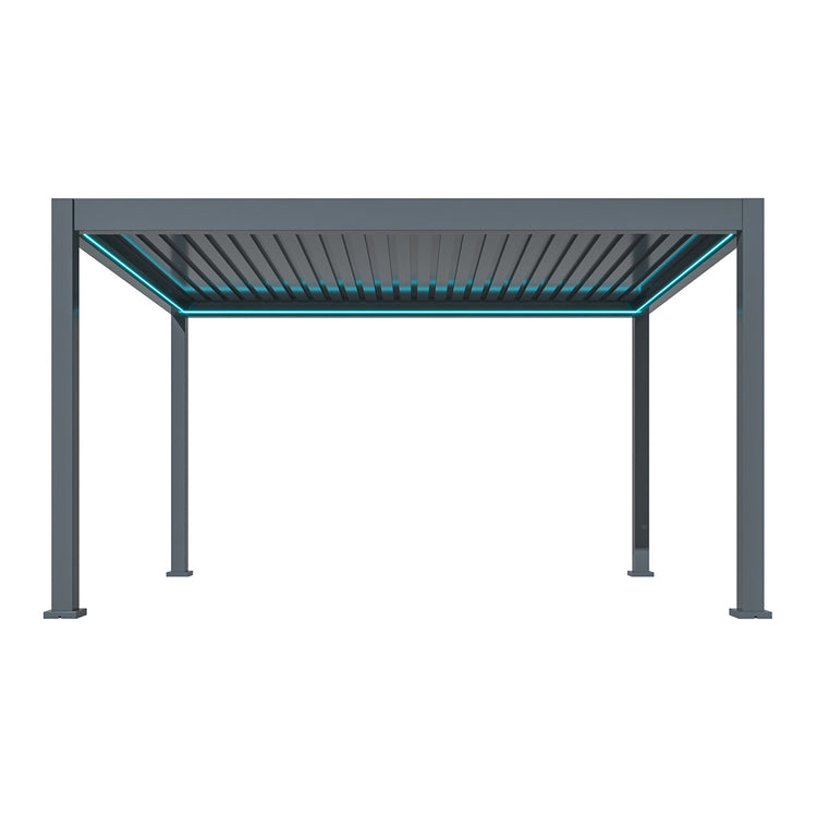 Maze Eden Pergola Aluminium Rectangular 3Mx4M From Front Other Side-Better Bed Company