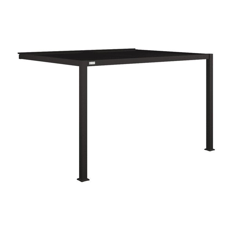 Maze Como Pergola Aluminium Lean-to Wall 30x40 Frame Only White Background From Side-Better Bed Company