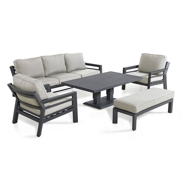 New York 3 Seat Sofa Set Dove Grey-Better Bed Company