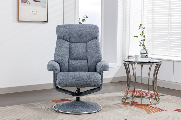 GFA Biarritz Recliner And Foot Stool Lisbon Marine-Better Bed Company