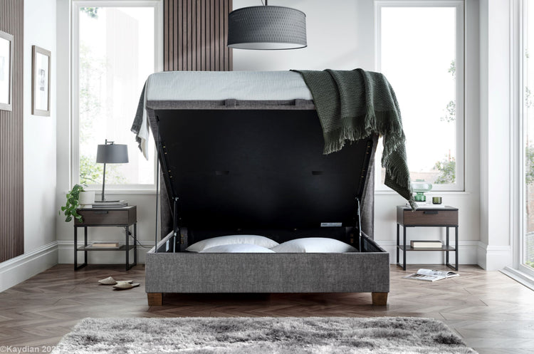Kaydian Brunton Vogue Grey Ottoman Bed-Better Bed Company