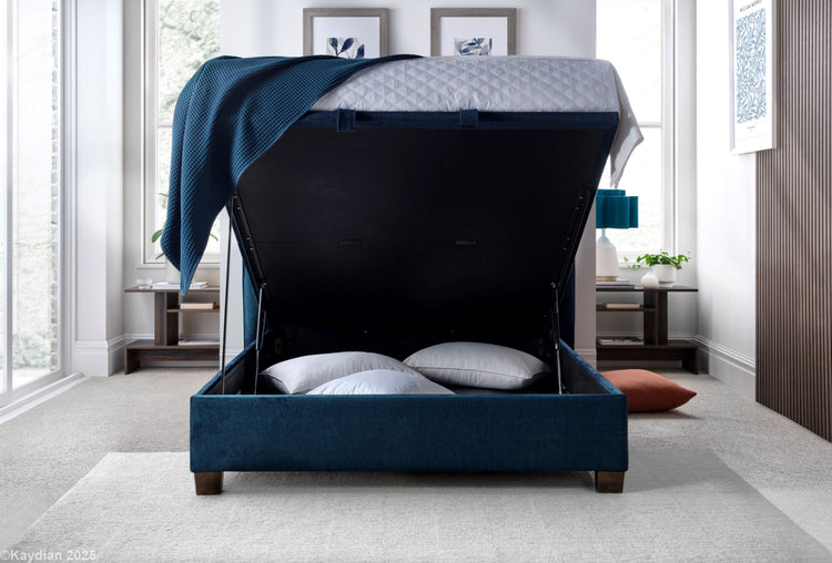 Kaydian Brunton Deep Blue Ocean Ottoman Bed-Better Bed Company