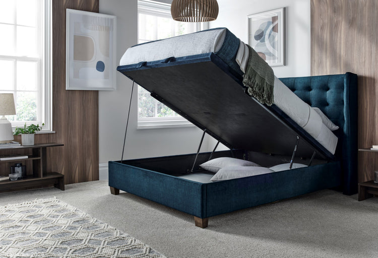 Kaydian Brunton Deep Blue Ocean Ottoman Bed-Better Bed Company