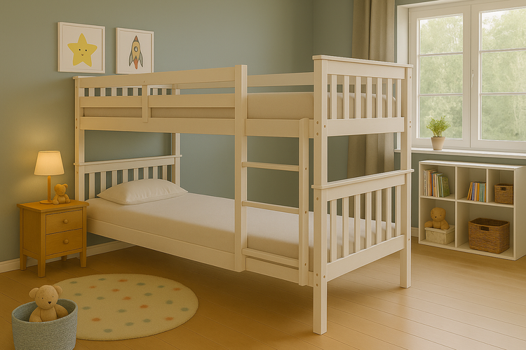 Heartlands Furniture Porto Bunk Bed White-Better Bed Company