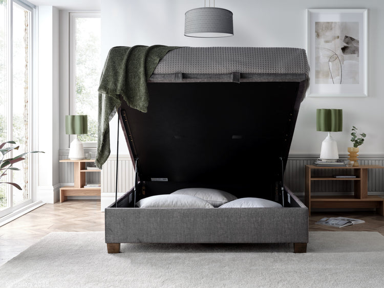 Kaydian Clifton Vogue Grey Ottoman Bed-Better Bed Company