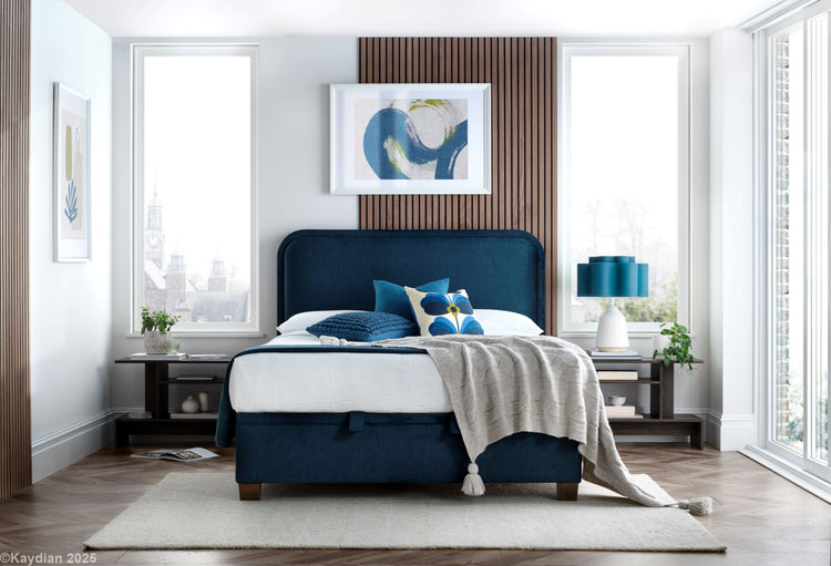 Kaydian Clifton Deep Blue Ocean Ottoman Bed-Better Bed Company