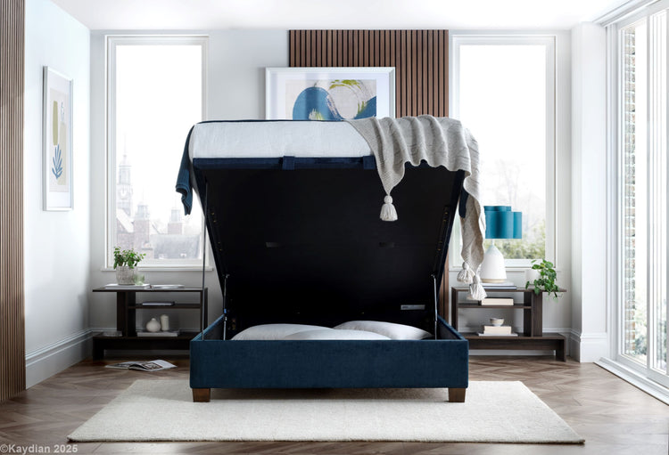 Kaydian Clifton Deep Blue Ocean Ottoman Bed-Better Bed Company