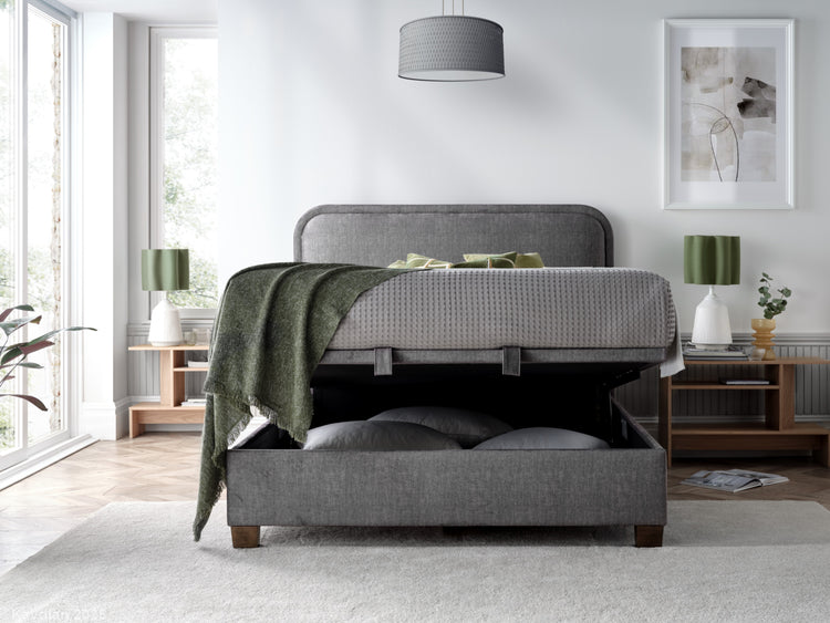 Kaydian Clifton Vogue Grey Ottoman Bed-Better Bed Company