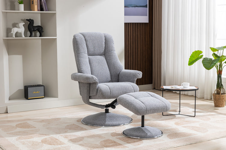 GFA Denver Recliner And Foot Stool-Chacha Dove