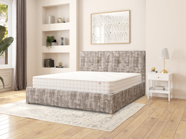 Aspire Caine Velvet Ottoman Bed