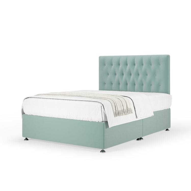Bedmaster Lona Headboard Velvet Duck egg-Better Bed Company