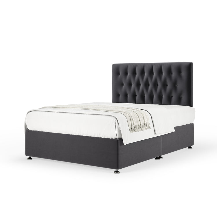 Bedmaster Lona Headboard Velvet Graphite-Better Bed Company