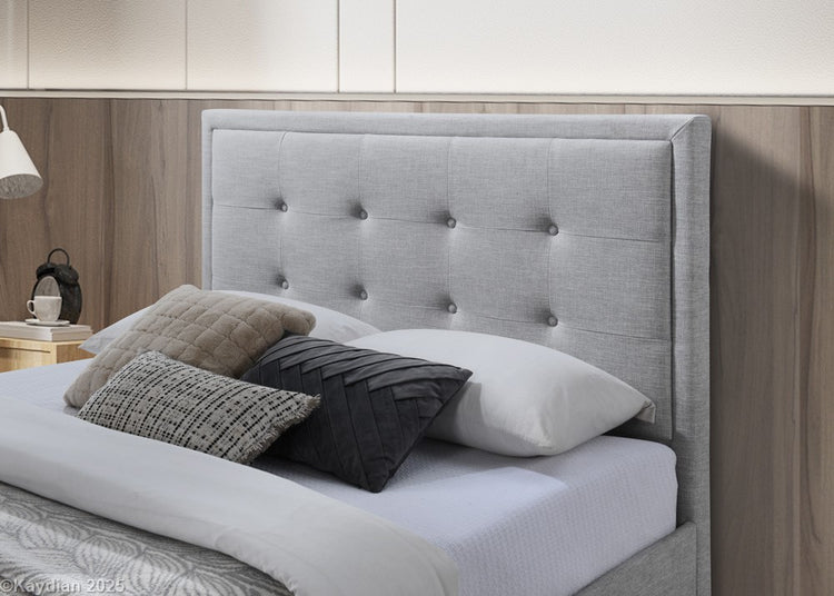 Kaydian Gainford Stone Bed Frame Headboard Close Up-Better Bed Company