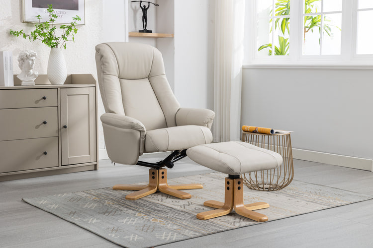 GFA Hawaii Recliner And Foot Stool-Mushroom-Better Bed Company