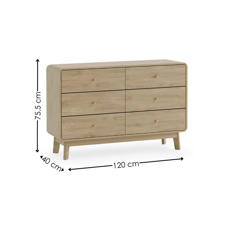 Julian Bowen Ingrid 6 Drawer Dresser-Better Bed Company