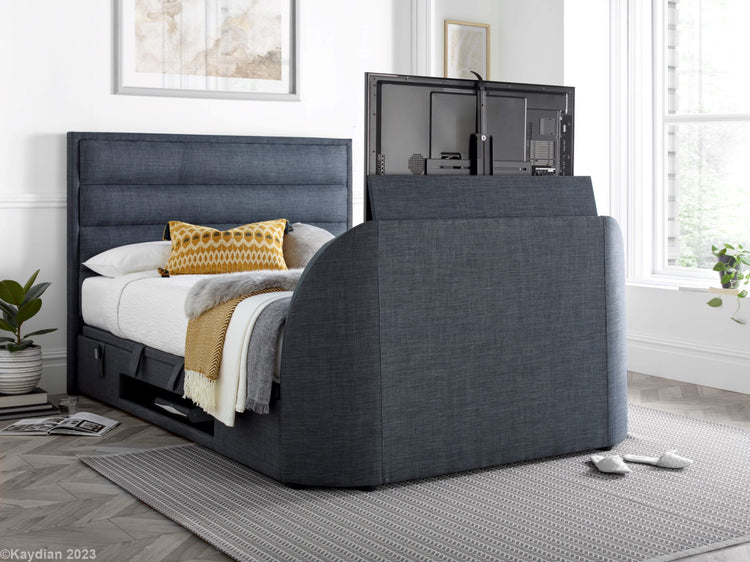 Kaydian Kirkby Pendle Slate TV Ottoman Bed TV Up-Better Bed Company