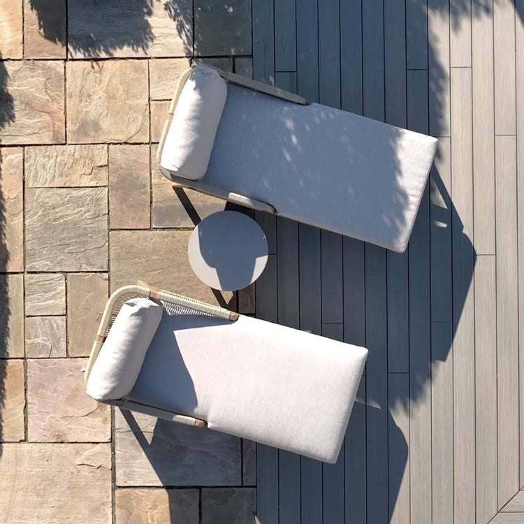 Maze Martinique Double Sunlounger Set From Above Other View-Better Bed Company