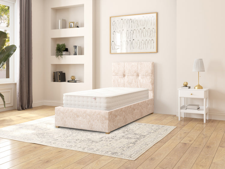 Aspire Caine Velvet Ottoman Bed