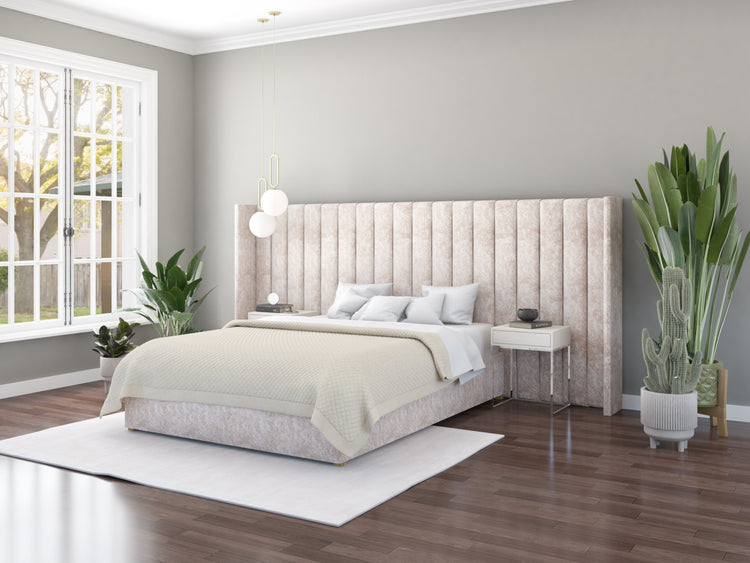 Aspire Grandeur Velvet Ottoman Bed-Mirazzi_Velvet_Pearl-Better Bed Company