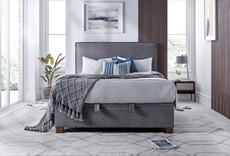 Kaydian Newton Vogue Grey Ottoman Bed-Better Bed Company