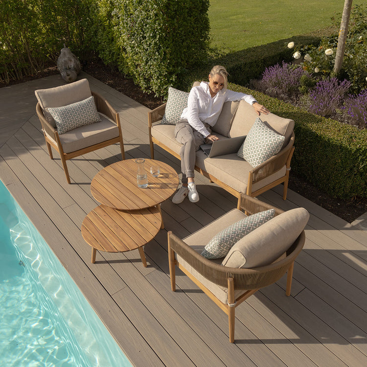 Maze Porto 2 Seat Lounge Set From Top View-Better Bed Company