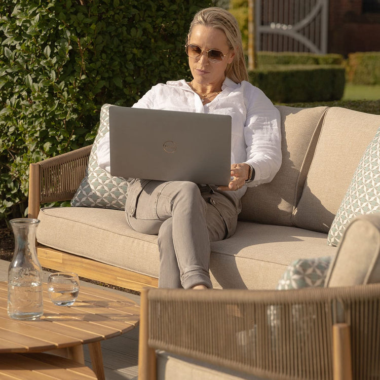 Maze Porto 2 Seat Lounge Set Lifestyle-Better Bed Company